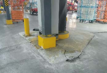 基础结构出现应力集中导致结构损伤